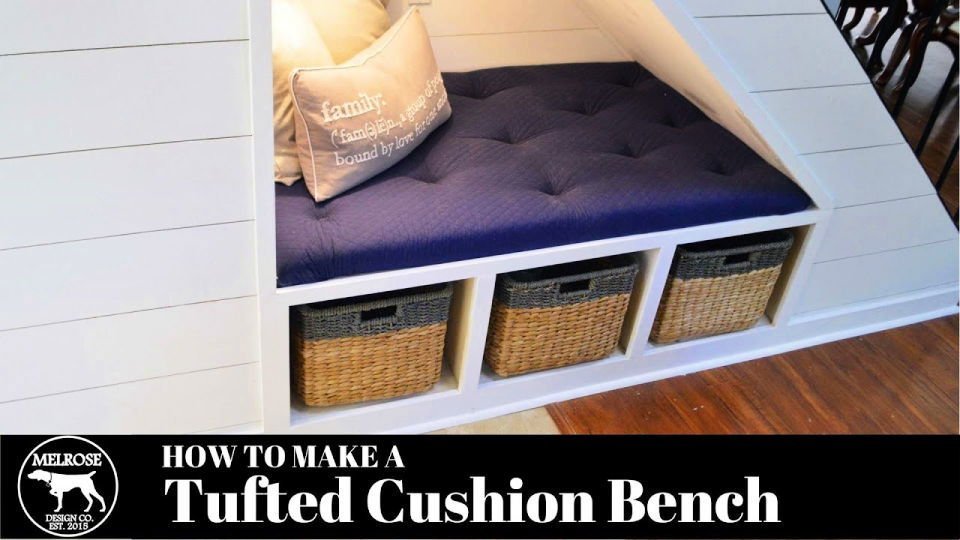 25 DIY Bench Cushions: Make a Bench Seat Cushion 24 How to Make a Tufted Bench Cushion