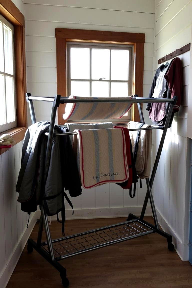 24 Tack Room Ideas for a More Organized Space Quickly 13 Installing a Drying Rack for Wet Gear - 24 Tack Room Ideas