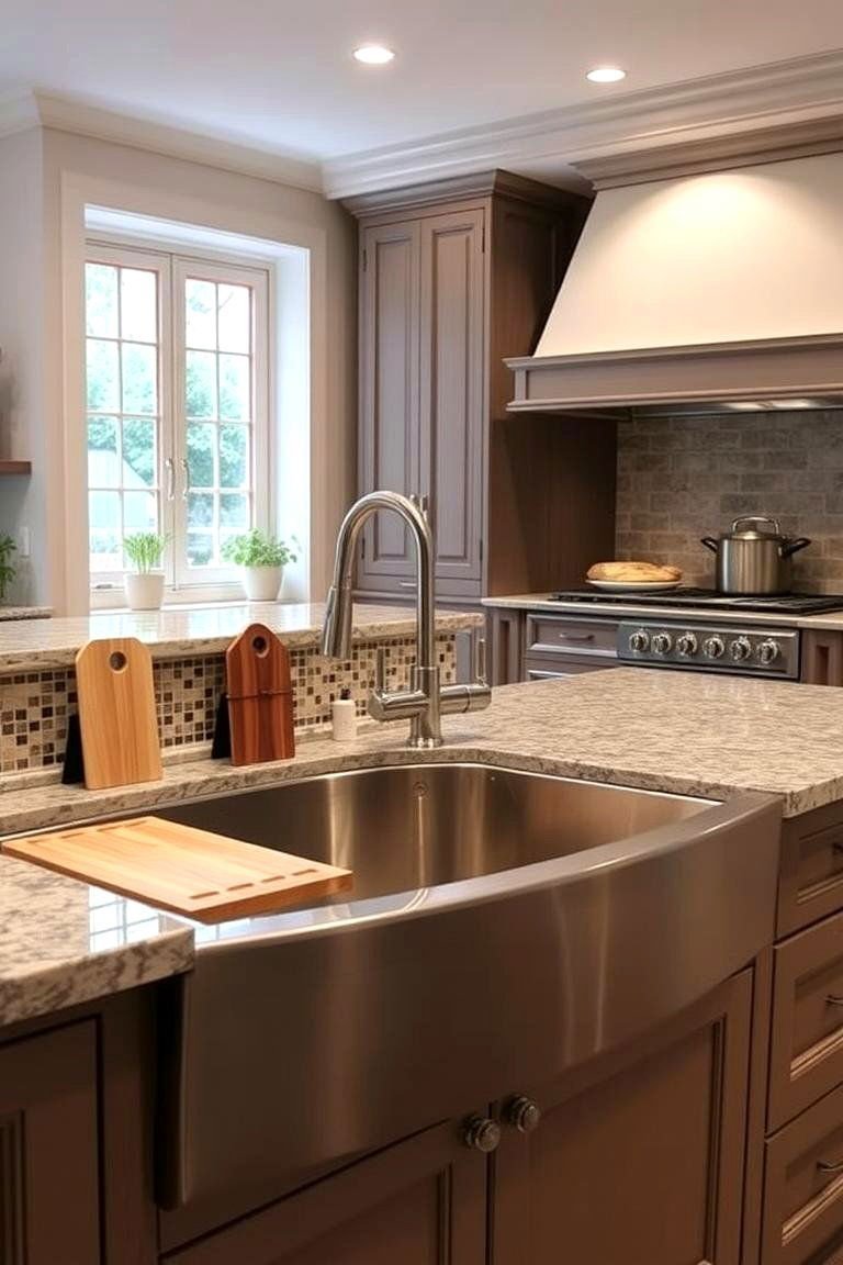 24 Luxury Kitchen Designs for High-End Culinary Spaces 15 Luxury Sink Design - 24 Luxury Kitchen Ideas