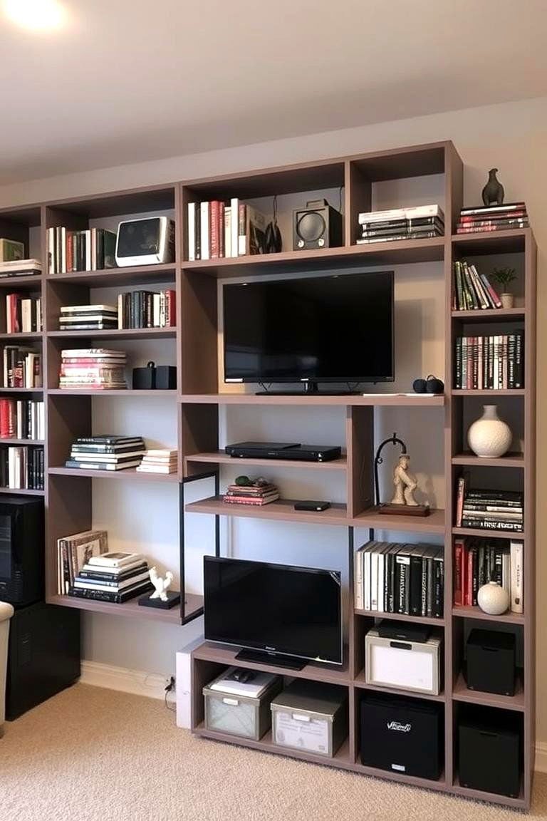 24 Basement Storage Ideas for Clutter-Free Organization 9 Modular Shelving Units for Custom Storage - 24 Basement Storage Ideas