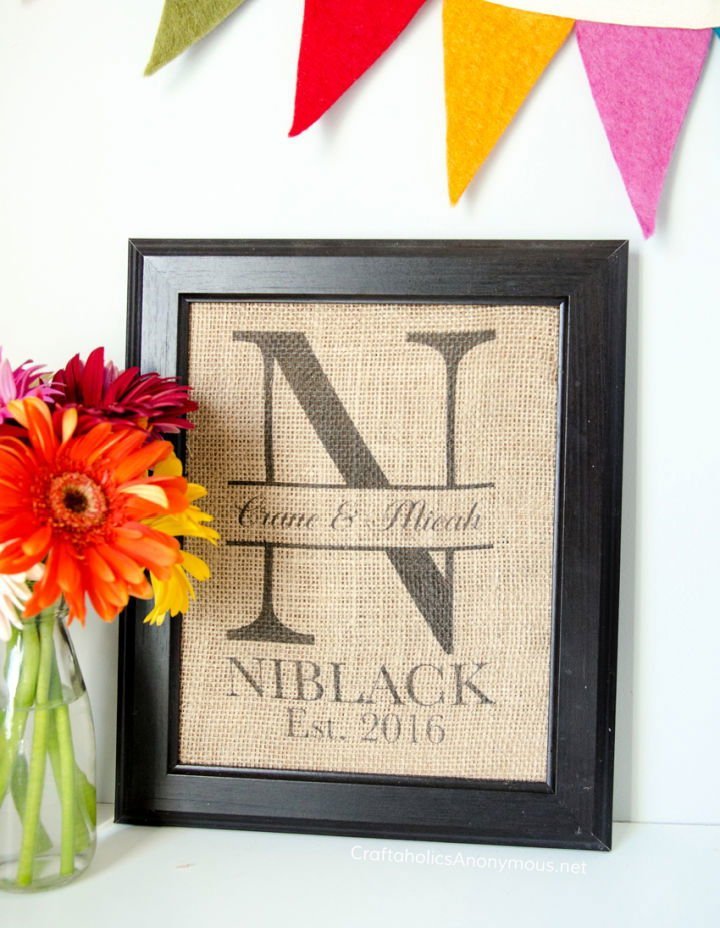 25 Homemade DIY Wedding Gift Ideas for Bride and Groom 27 Monogram Wedding Gift Idea