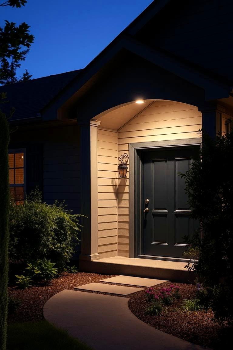24 Soffit Lighting Ideas to Enhance Your Home's Exterior 6 Motion Sensor Activated Soffit Lights for Enhanced Security - 24 Soffit Lighting Ideas