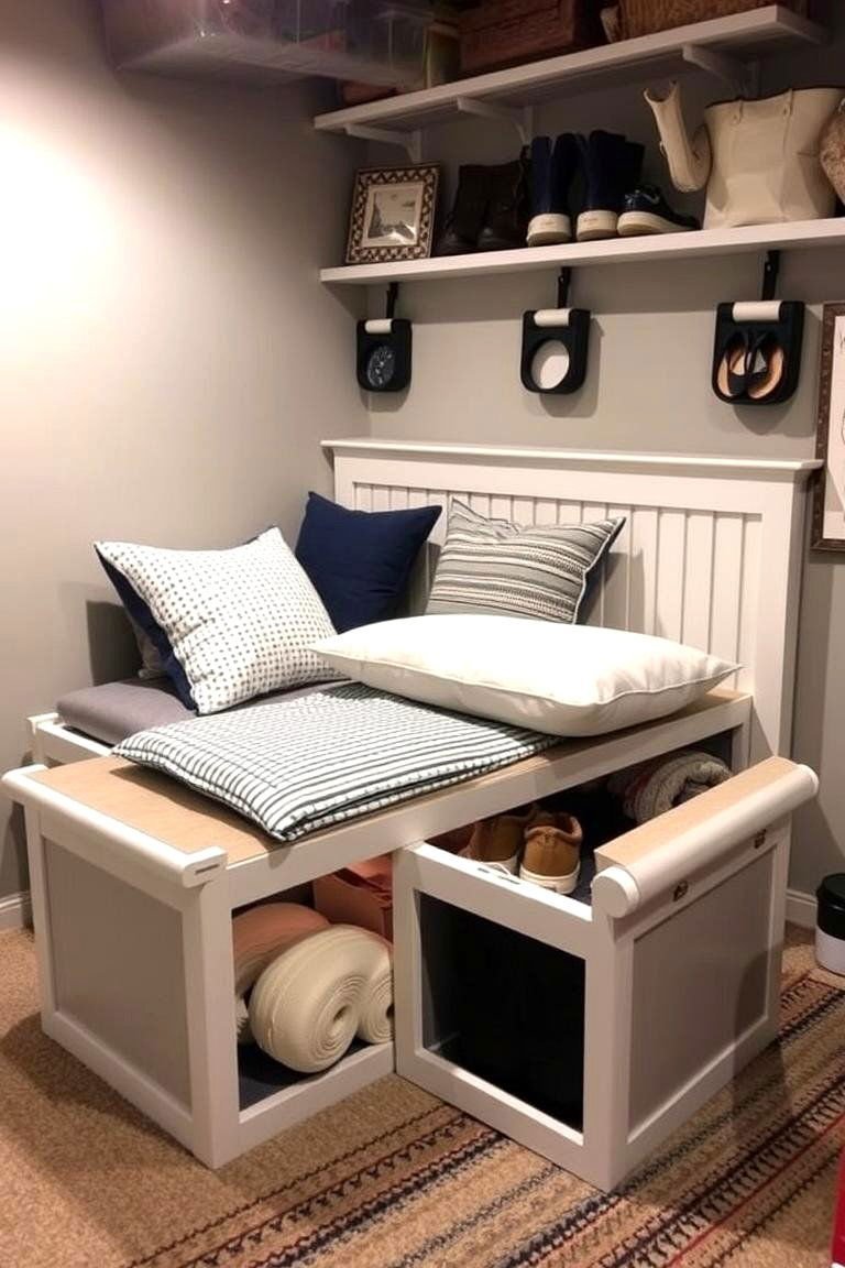 24 Basement Storage Ideas for Clutter-Free Organization 23 Multi purpose Storage Benches - 24 Basement Storage Ideas