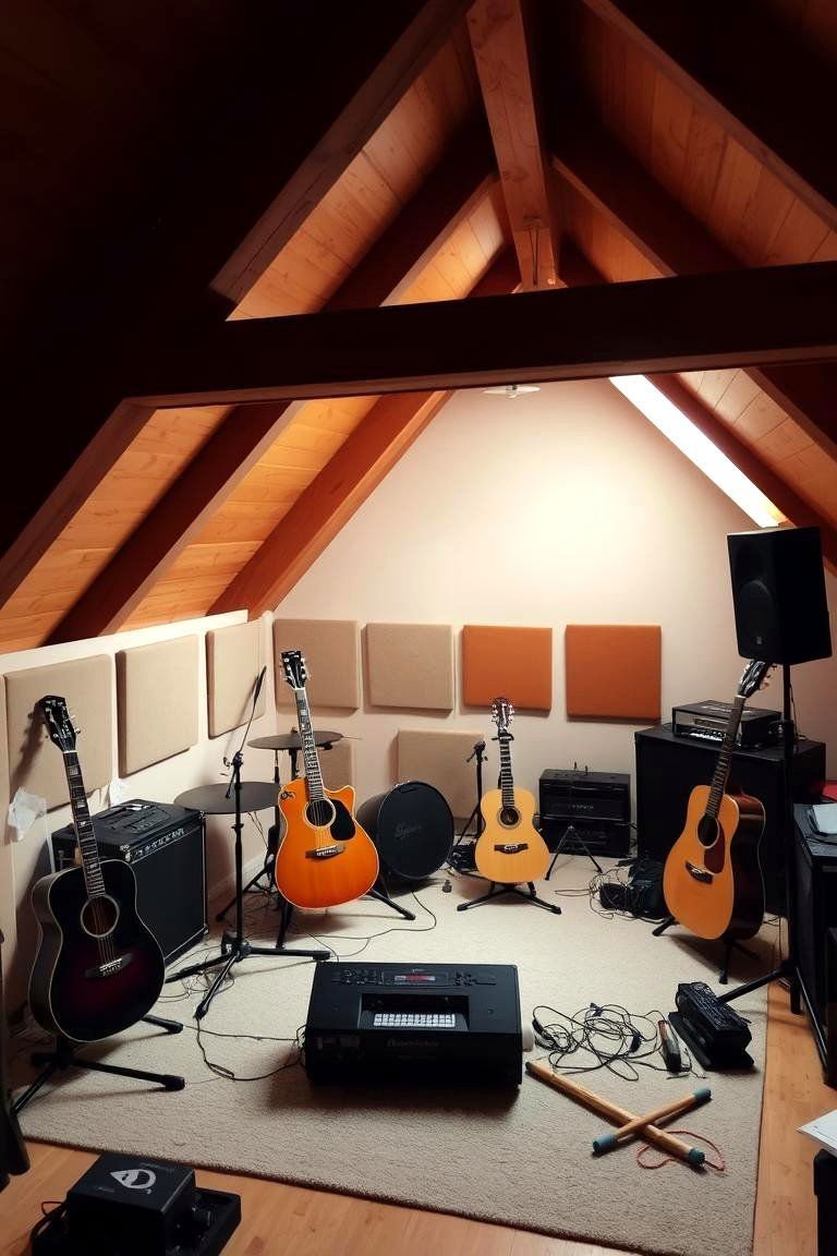 24 Creative Attic Room Ideas to Maximize Your Space 11 Music Room - 24 attic room ideas
