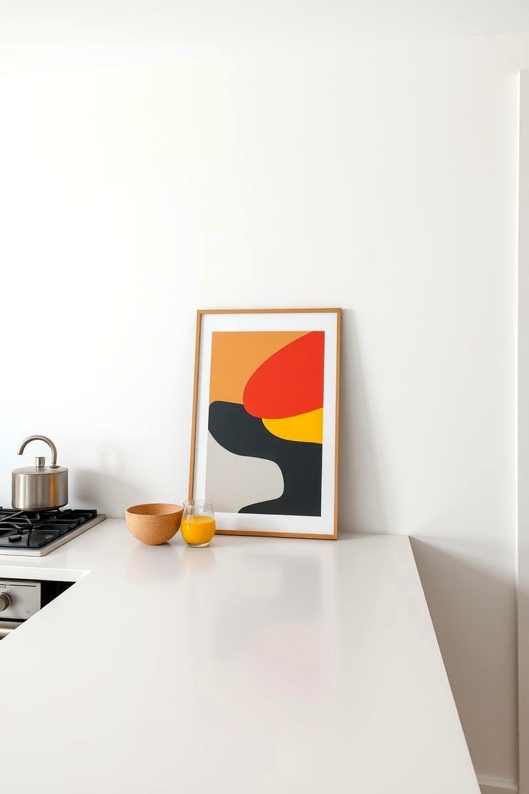 24 Kitchen Counter Decor Ideas: Functional & Aesthetic Displays 9 One Striking Piece of Art - 24 Kitchen Counter Decor Ideas