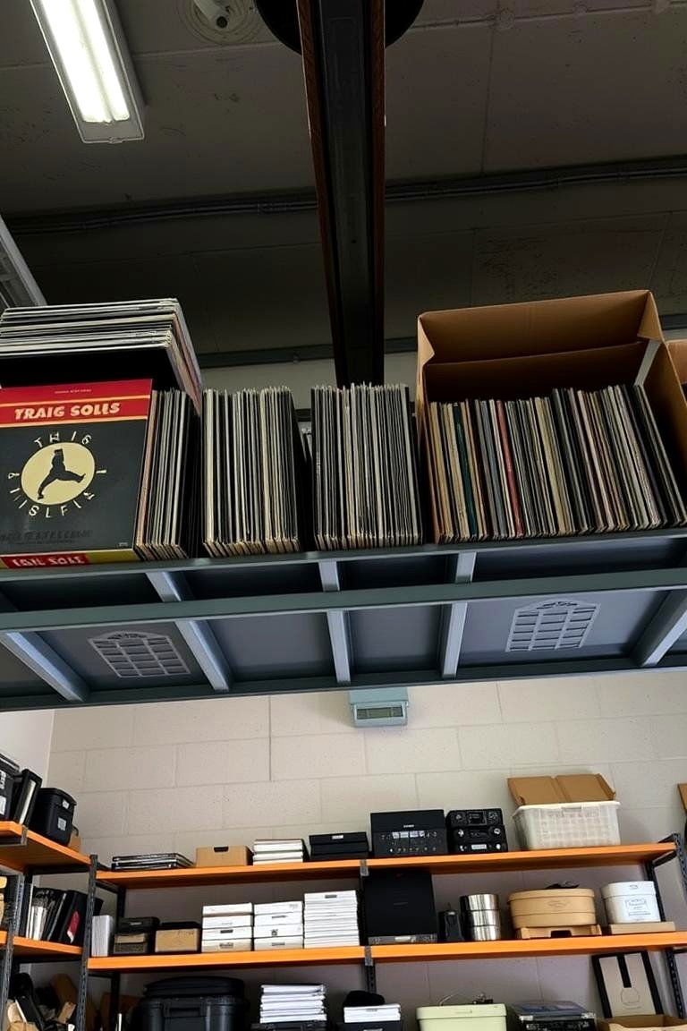 24 Creative Vinyl Record Storage Ideas for Music Lovers 17 Overhead Garage Storage - 24 Vinyl Record Storage Ideas