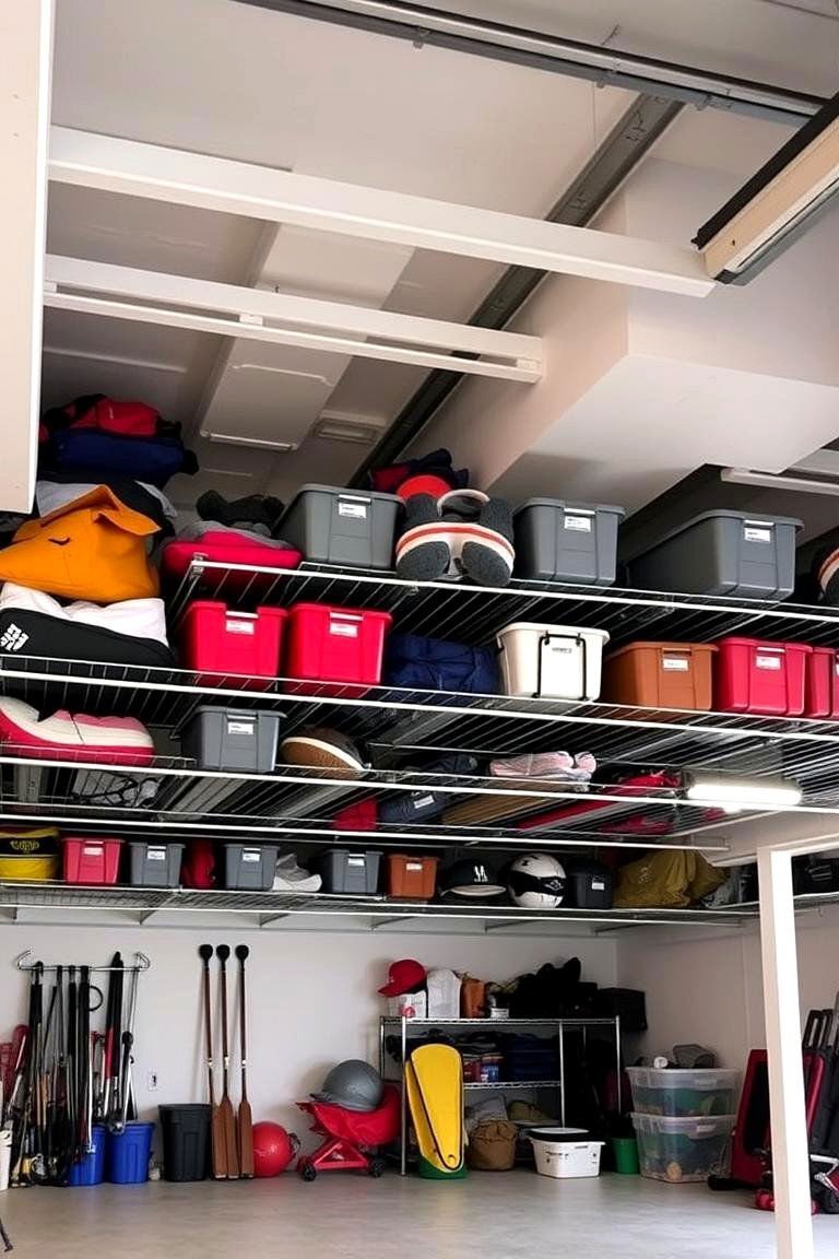 24 Basement Storage Ideas for Clutter-Free Organization 3 Overhead Storage Racks for Heavy Items - 24 Basement Storage Ideas