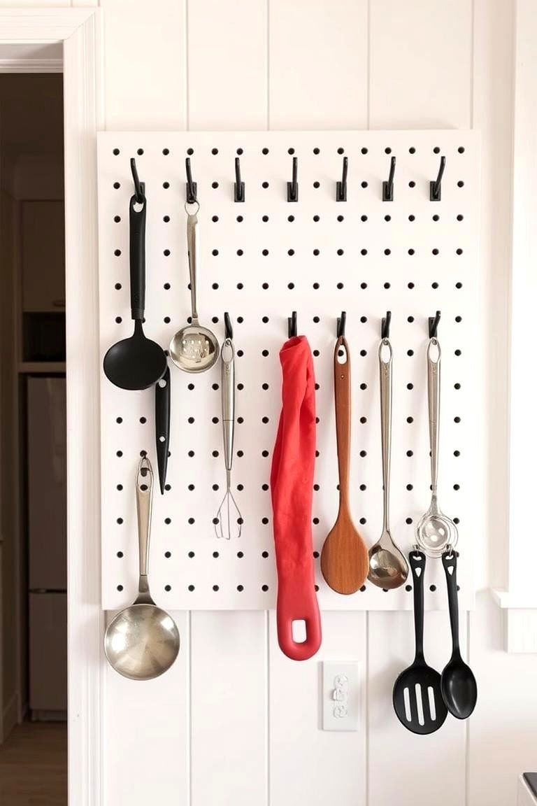 24 Tiny House Storage Ideas to Maximize Small Spaces 17 Pegboards for Customizable Wall Organization - 24 Tiny House Storage Ideas