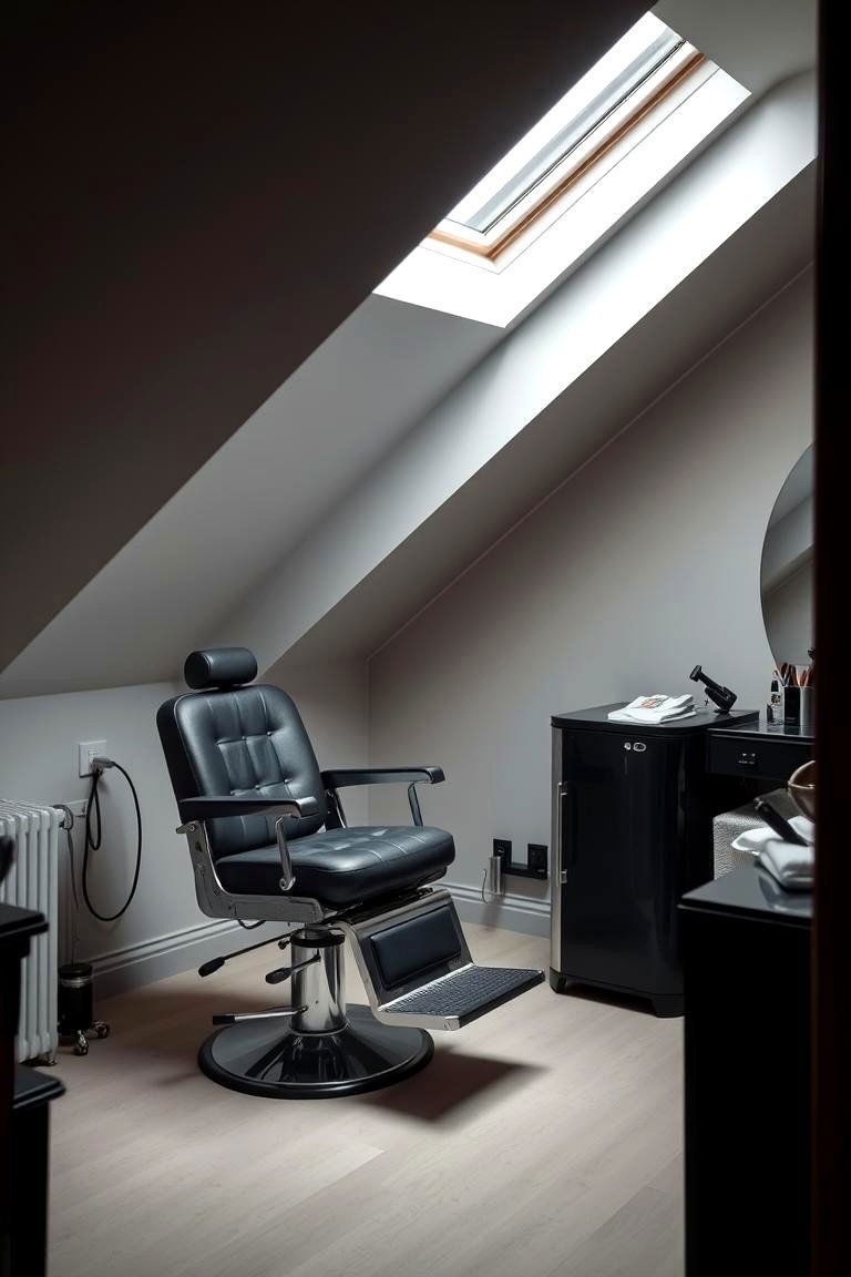 24 Creative Attic Room Ideas to Maximize Your Space 26 Personal Barbershop - 24 attic room ideas