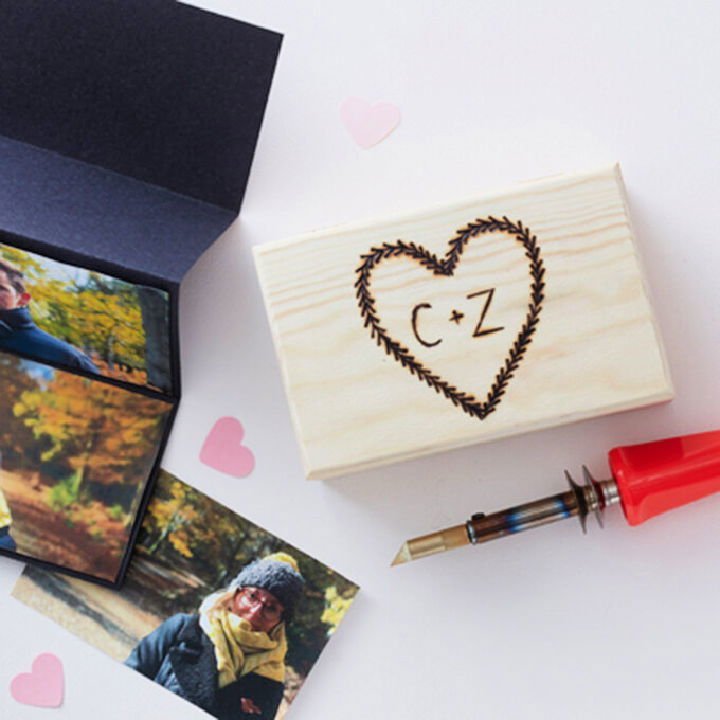 25 Homemade DIY Wedding Gift Ideas for Bride and Groom 17 Personalised Pyrography Gift Box