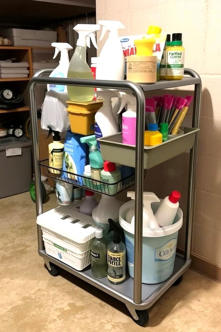24 Basement Storage Ideas for Clutter-Free Organization 8 Rolling Storage Carts for Flexible Organization - 24 Basement Storage Ideas