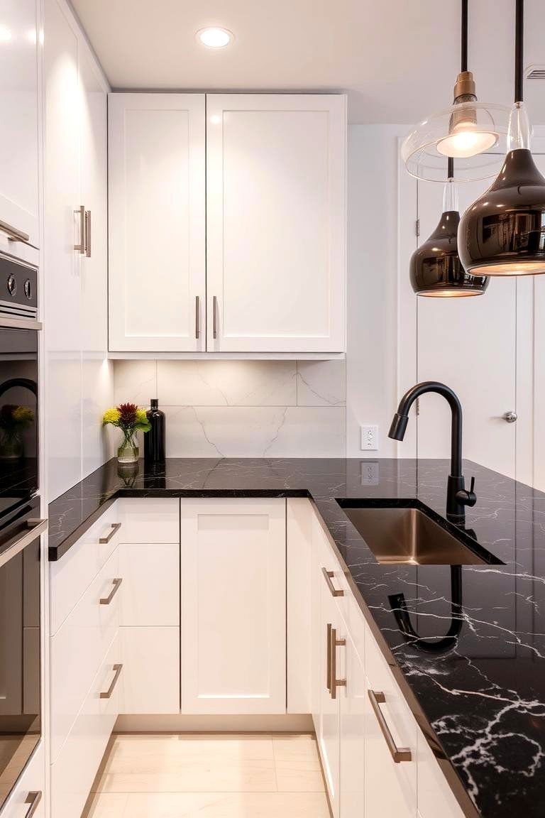 24 Black Granite Countertop Kitchen Ideas for Sleek Spaces 15 Seamless Integrated Design - 24 Black Granite Countertops Kitchen Ideas