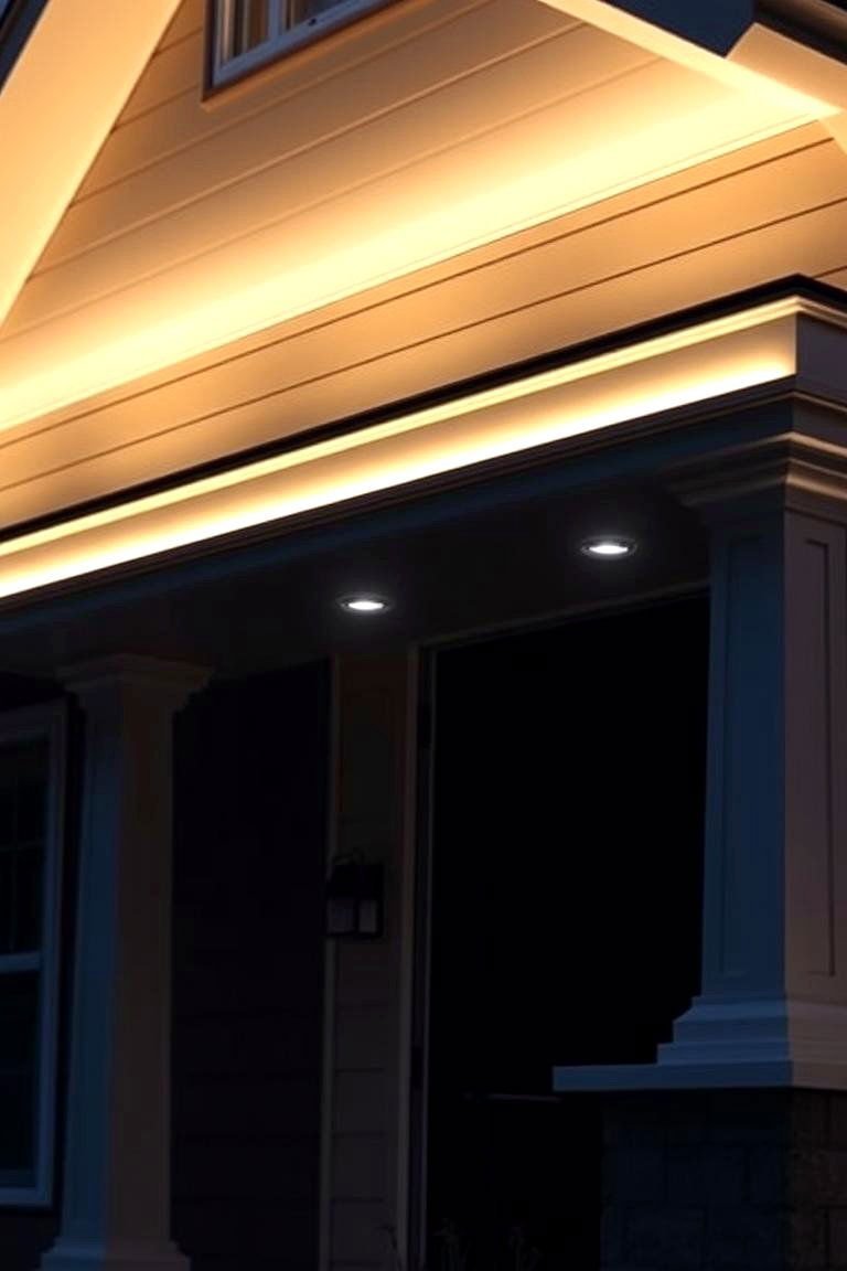 24 Soffit Lighting Ideas to Enhance Your Home's Exterior 19 Soffit Lighting with Hidden LED Sources for Seamless Design - 24 Soffit Lighting Ideas