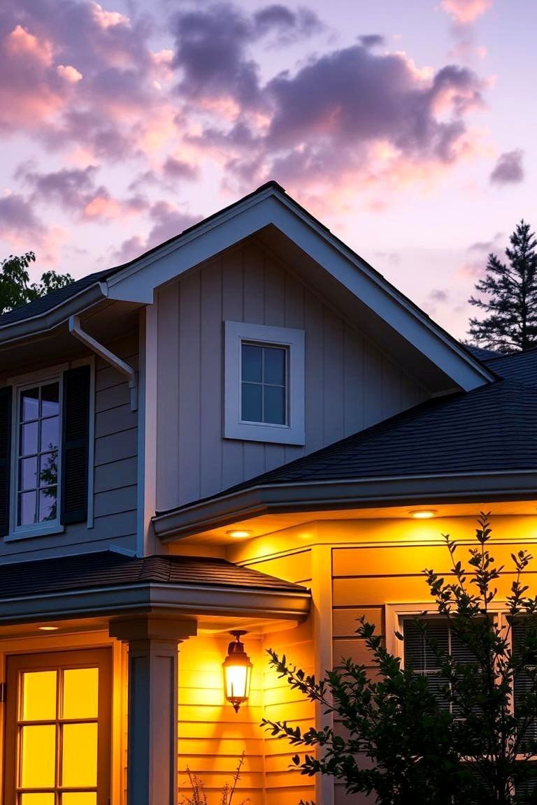 24 Soffit Lighting Ideas to Enhance Your Home's Exterior 4 Solar Powered Soffit Lights for Sustainable Charm - 24 Soffit Lighting Ideas