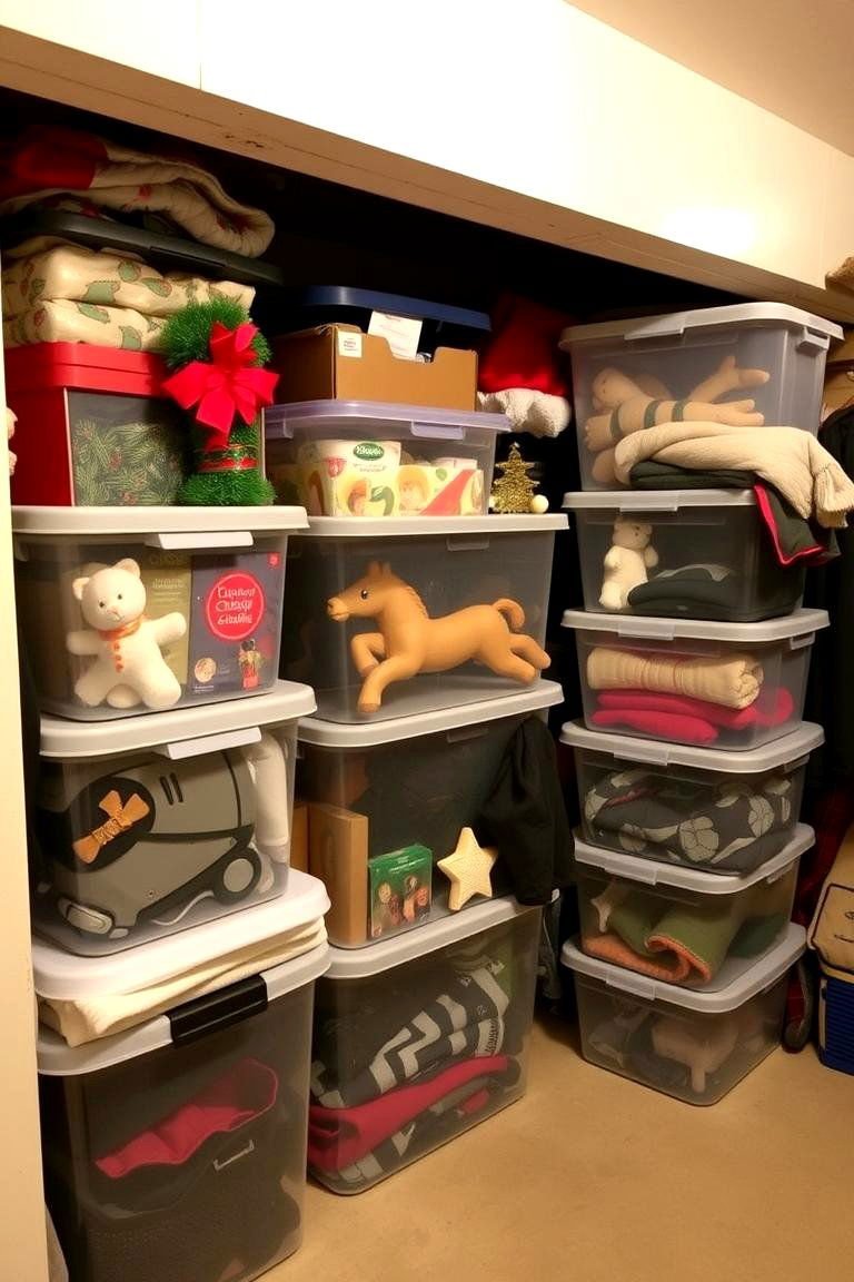 24 Basement Storage Ideas for Clutter-Free Organization 18 Stackable Storage Containers for Versatility - 24 Basement Storage Ideas