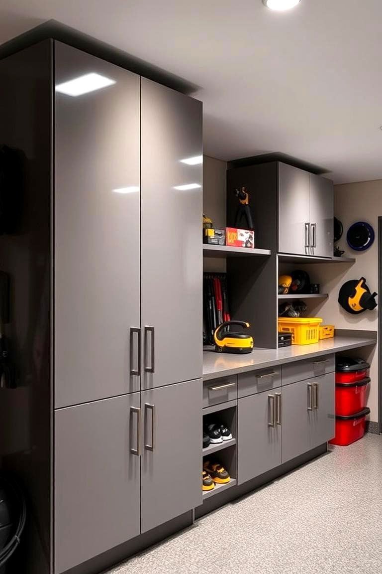 24 Basement Storage Ideas for Clutter-Free Organization 4 Storage Cabinets with Doors for a Tidy Look - 24 Basement Storage Ideas