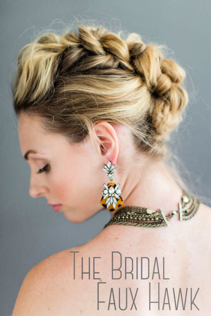 80 DIY Wedding Ideas for Decorations, Apparel & Food 40 The Bridal Faux Hawk Tutorial