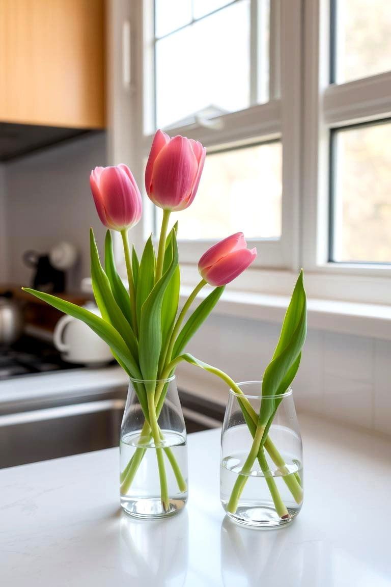 24 Kitchen Counter Decor Ideas: Functional & Aesthetic Displays 25 To Wrap Things Up Consider a Small Vase with Fresh Flowers - 24 Kitchen Counter Decor Ideas