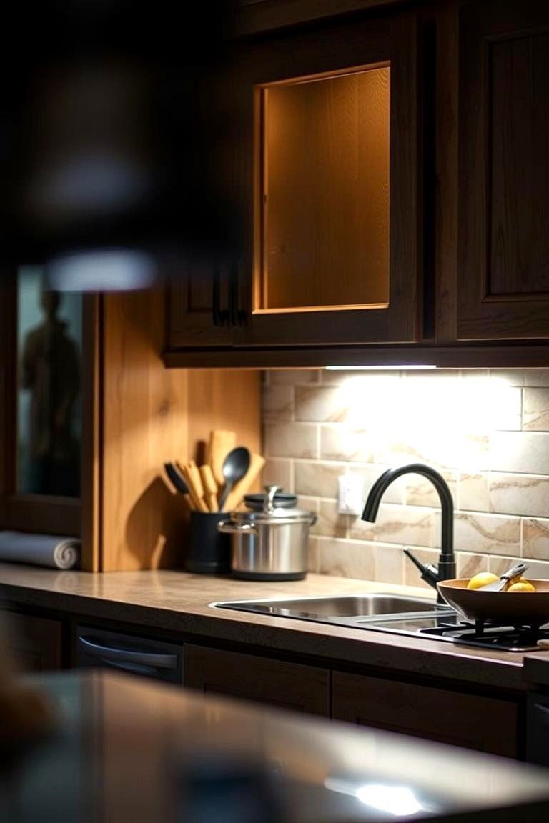 24 Mountain House Kitchen Ideas for Rustic Charm 24 Under Cabinet Lighting for Ambience - 24 Mountain House Kitchen Ideas