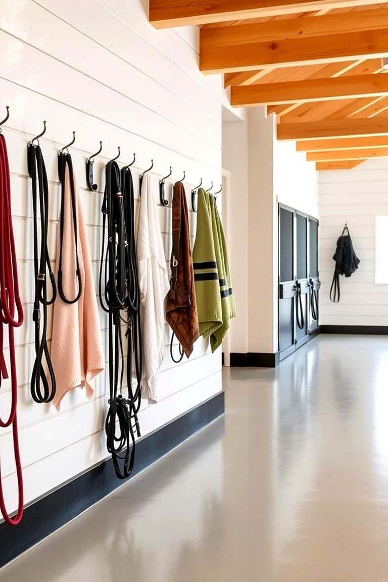 24 Tack Room Ideas for a More Organized Space Quickly 11 Utilizing Hooks for Quick Gear Hanging - 24 Tack Room Ideas