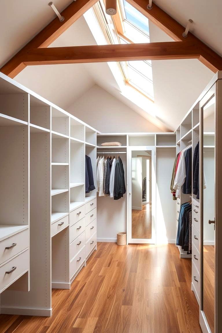 24 Creative Attic Room Ideas to Maximize Your Space 13 Walk In Closet - 24 attic room ideas