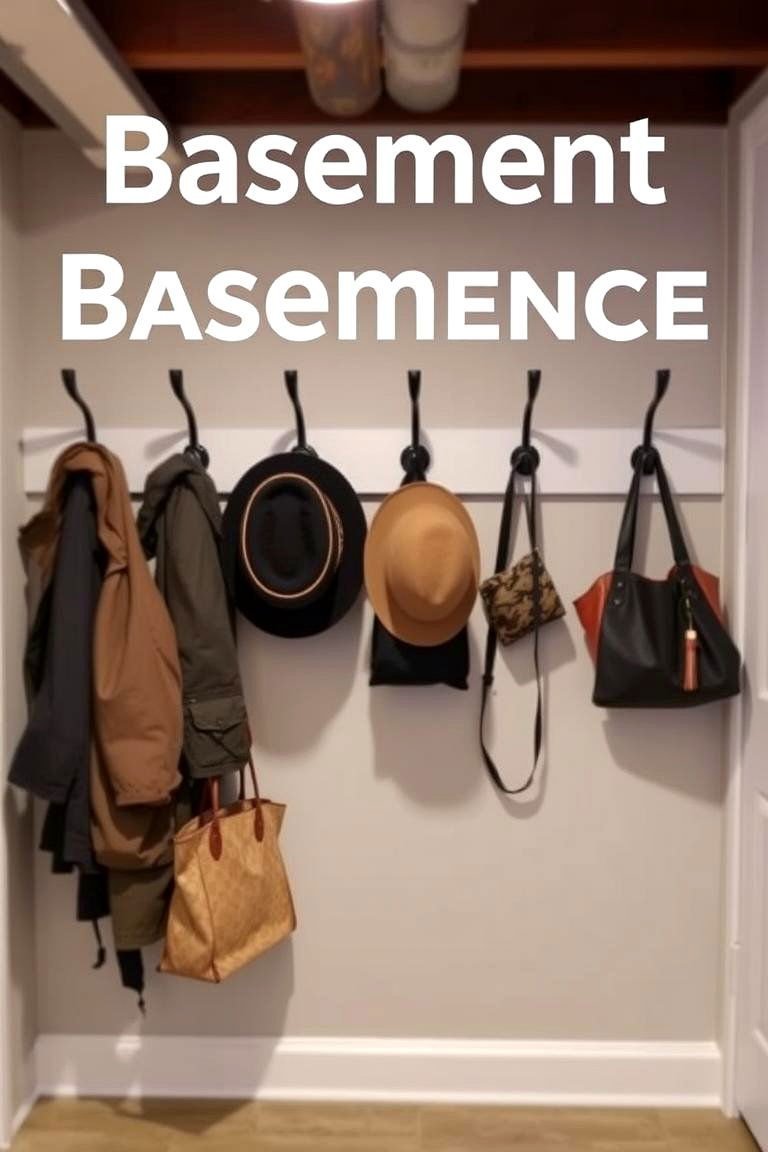 24 Basement Storage Ideas for Clutter-Free Organization 11 Wall mounted Hooks for Quick Access - 24 Basement Storage Ideas