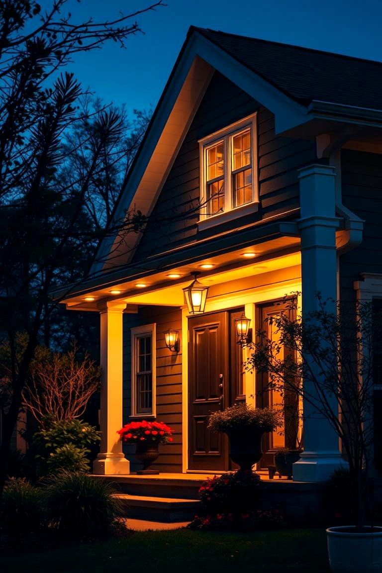 24 Soffit Lighting Ideas to Enhance Your Home's Exterior 8 Warm White Soffit Lights for Cozy Evenings - 24 Soffit Lighting Ideas