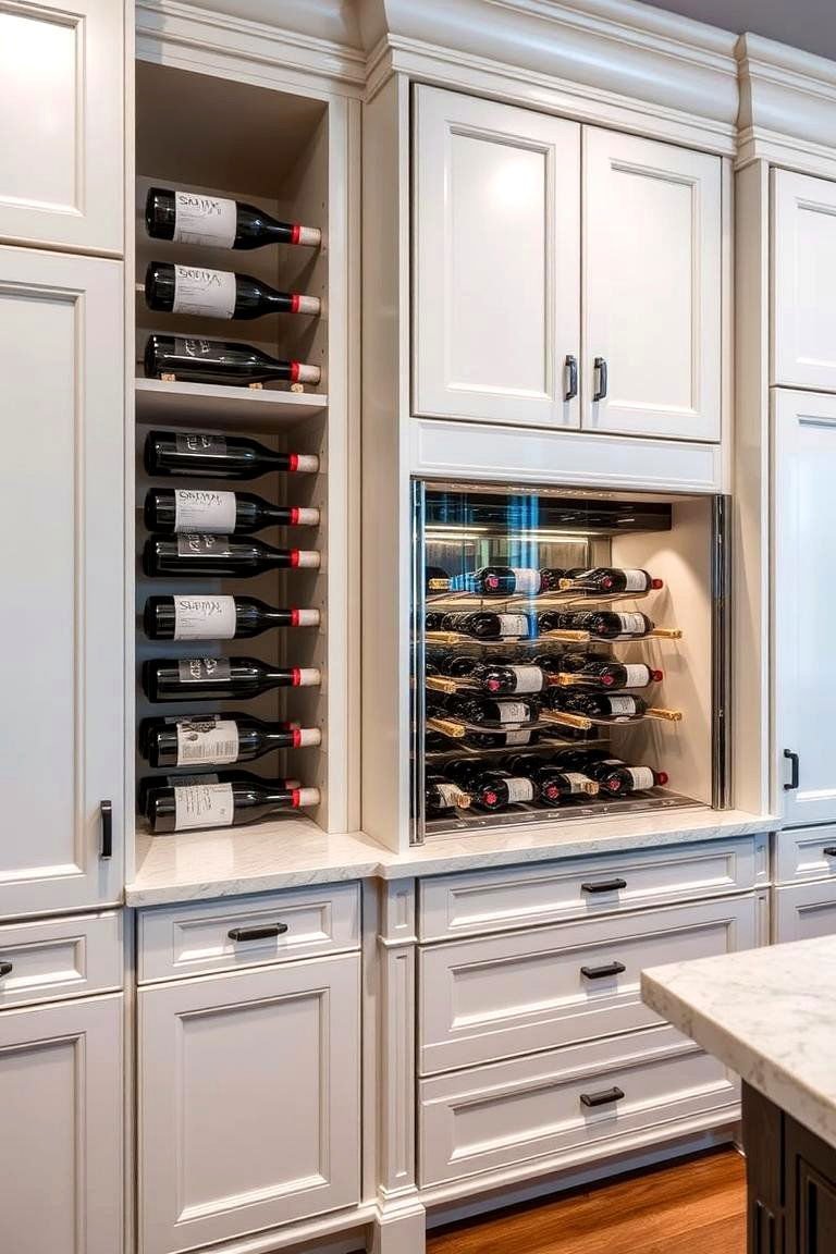 24 Luxury Kitchen Designs for High-End Culinary Spaces 24 Wine Rack Storage - 24 Luxury Kitchen Ideas