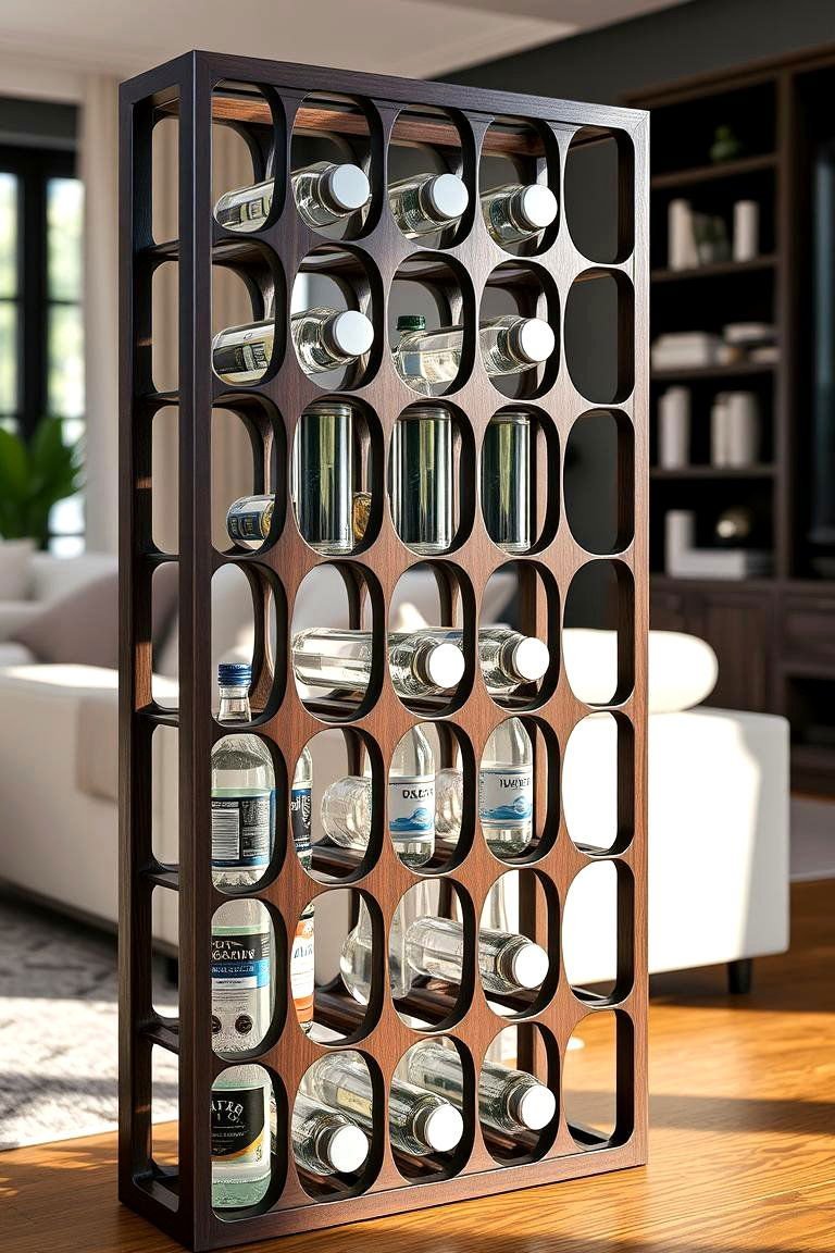 24 Smart Water Bottle Storage Ideas for Organized Spaces & Clutter Free Home 12 Wine Rack for Certain Types for Stylish Storage - 24 Water Bottle Storage Ideas