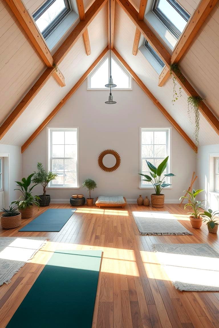 24 Creative Attic Room Ideas to Maximize Your Space 18 Yoga Studio - 24 attic room ideas