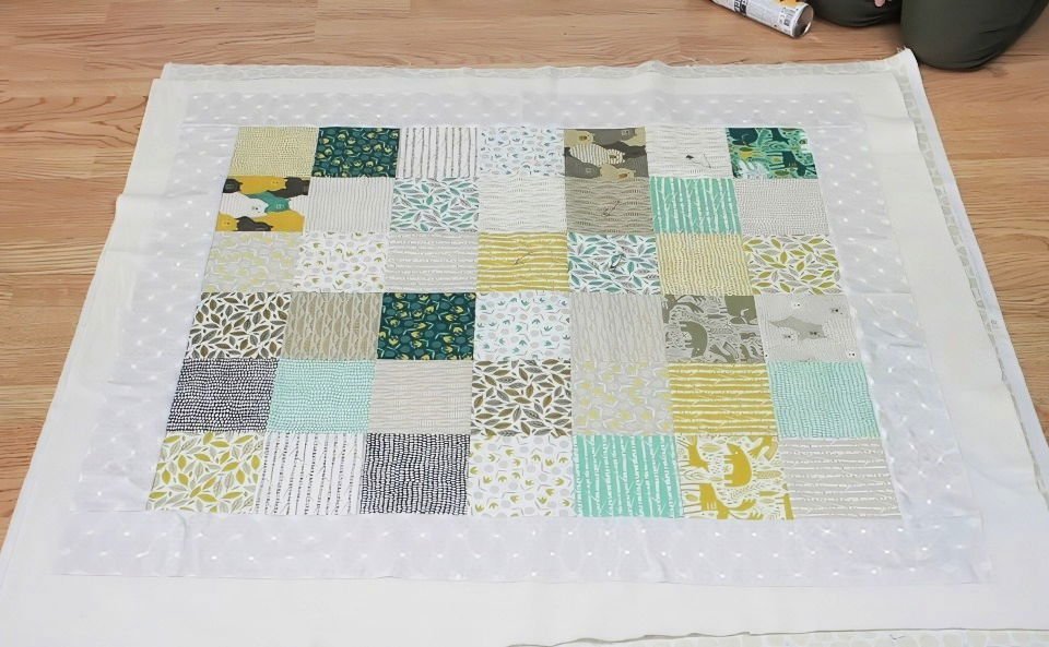 How to Sew a Quilt for Beginners 4 adding the batting and backing