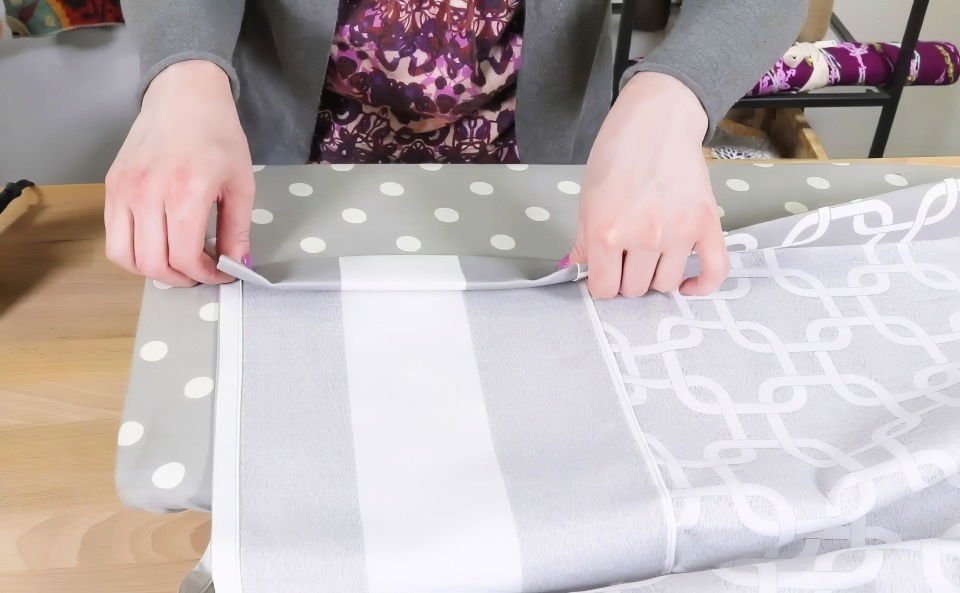 How to Make a DIY Shower Curtain 11 adding weight with a bottom hem