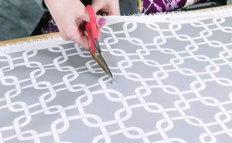 How to Make a DIY Shower Curtain 9 cutting the fabric to size