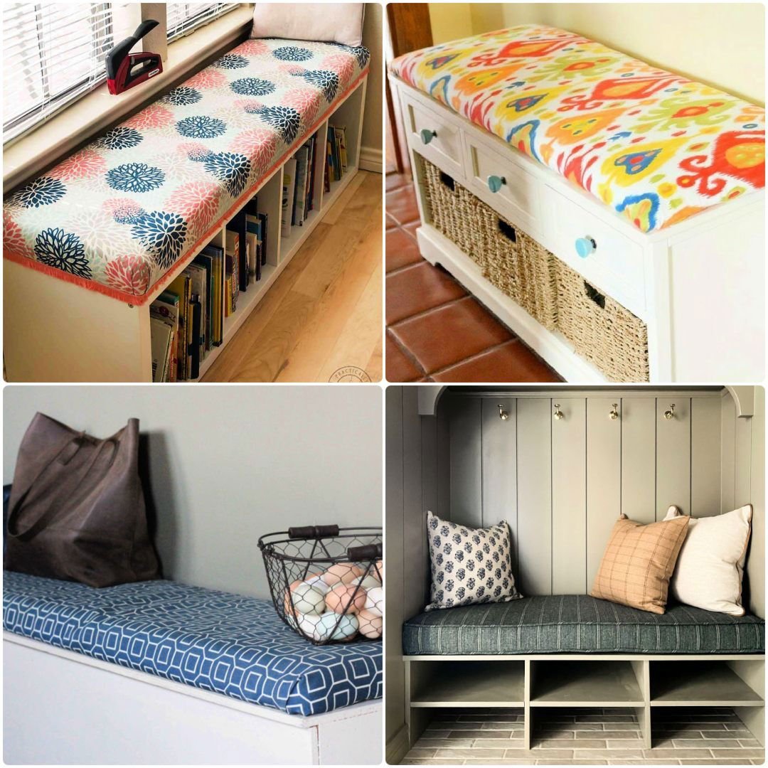25 DIY Bench Cushions: Make a Bench Seat Cushion 28 diy bench cushions