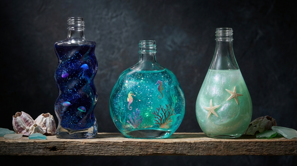DIY Glittery Ocean in a Bottle – Beautiful Sensory Craft for Kids 5 sensory bottle