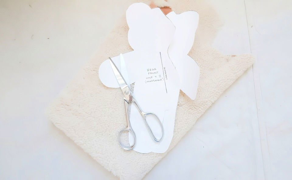 Free DIY Teddy Bear Sewing Pattern 3 prepare your pattern and fabric