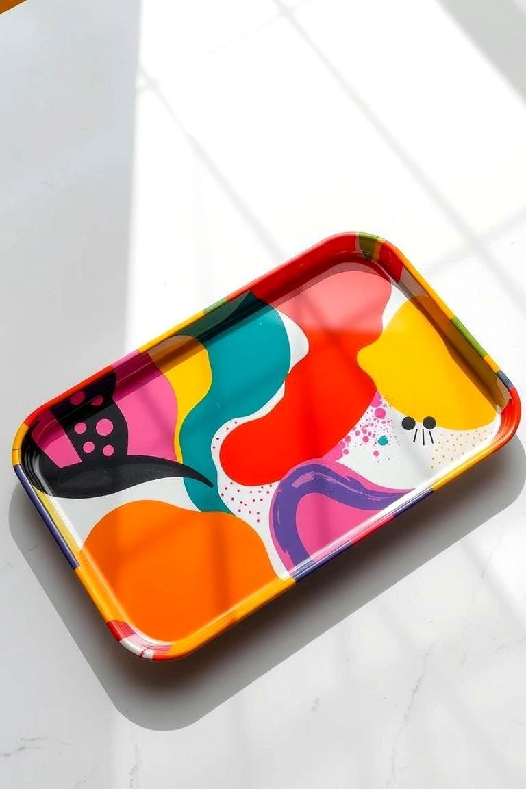 24 Creative Tray Decor Ideas for Stylish Home Organization 6 Artistic Flair Tray - 24 Tray Decor Ideas