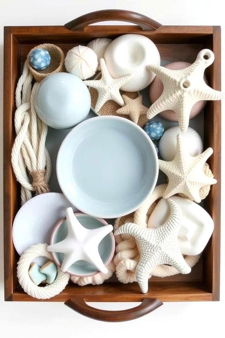24 Creative Tray Decor Ideas for Stylish Home Organization 8 Coastal Breeze Tray - 24 Tray Decor Ideas