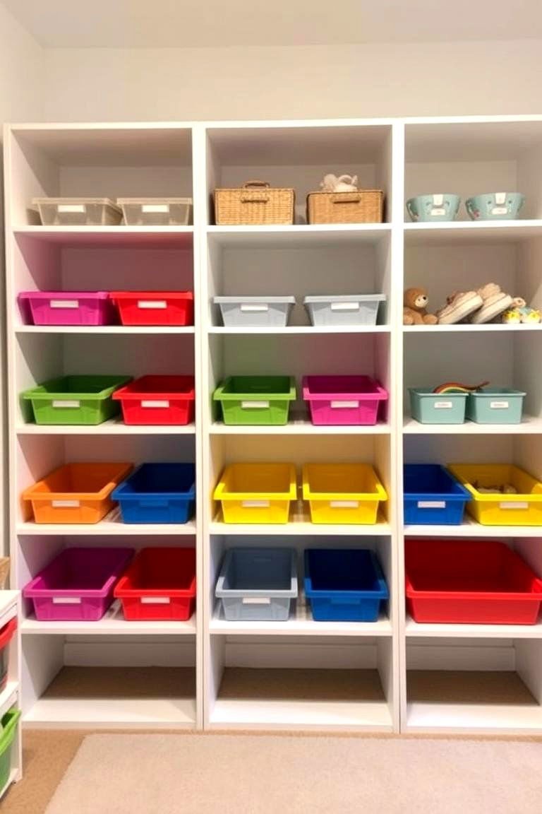 24 Toy Storage Ideas for a Clutter-Free Kids' Room 14 Divided Playroom Storage Units - 24 Toy Storage Ideas