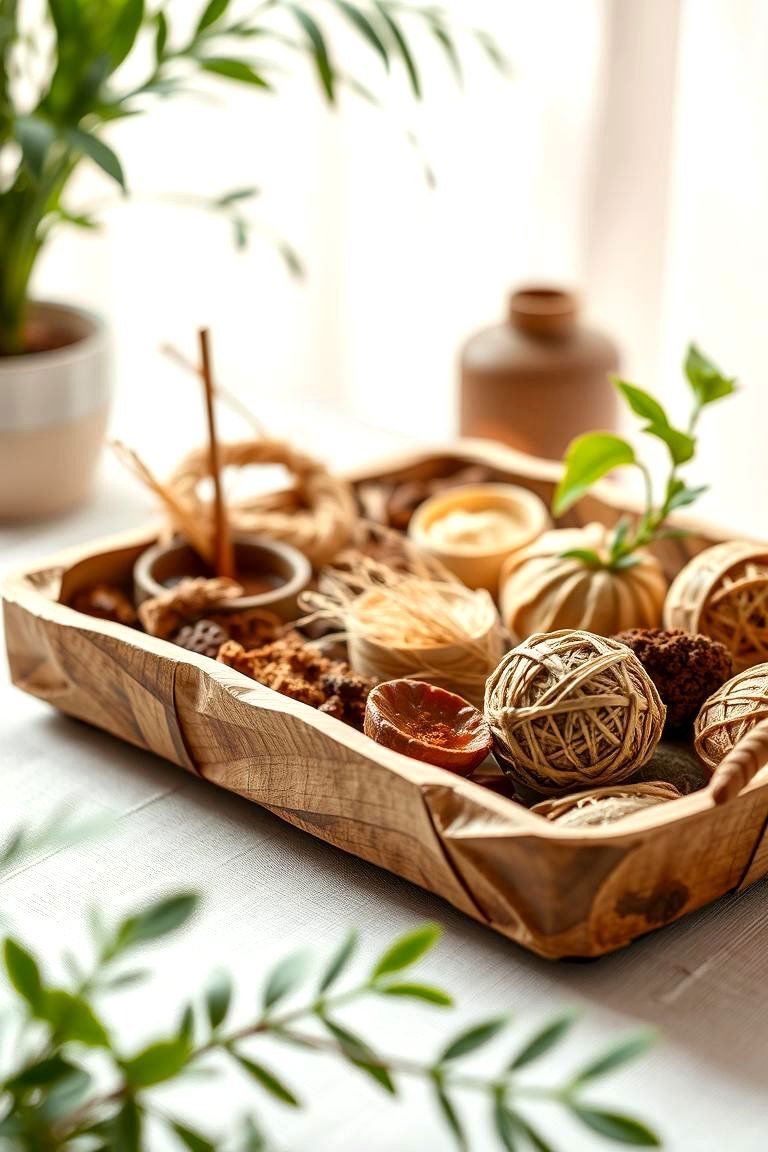 24 Creative Tray Decor Ideas for Stylish Home Organization 10 Eco Friendly Tray - 24 Tray Decor Ideas