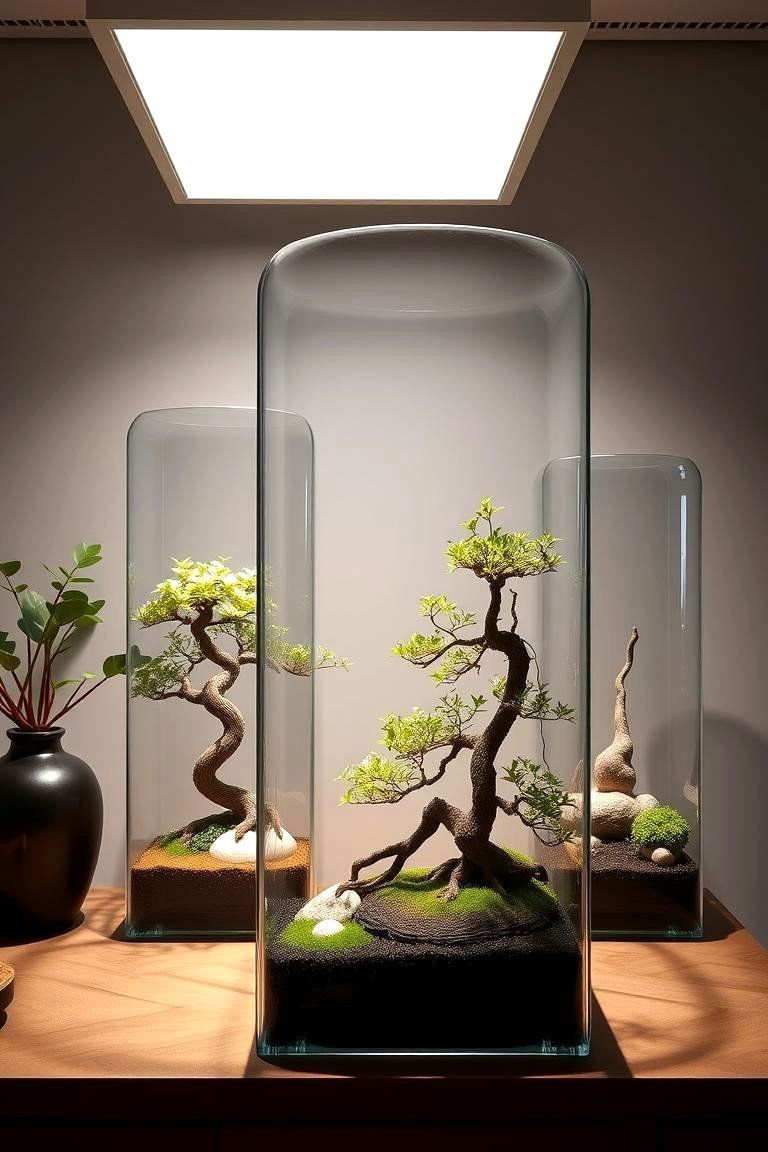 24 Bonsai Garden Ideas to Elevate Your Indoor Greenery 3 Modern Bonsai Terrarium - 24 Bonsai Garden Ideas