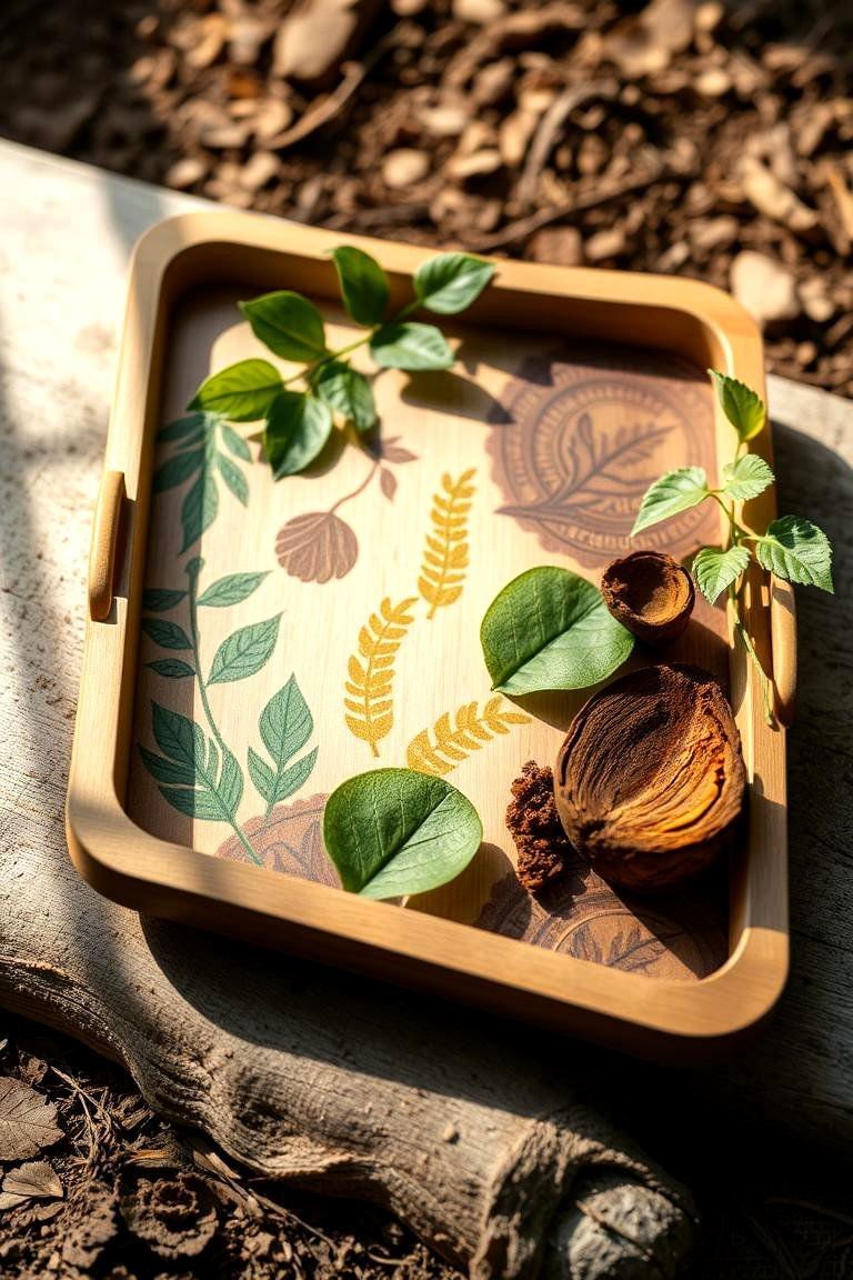 24 Creative Tray Decor Ideas for Stylish Home Organization 5 Nature Inspired Tray - 24 Tray Decor Ideas