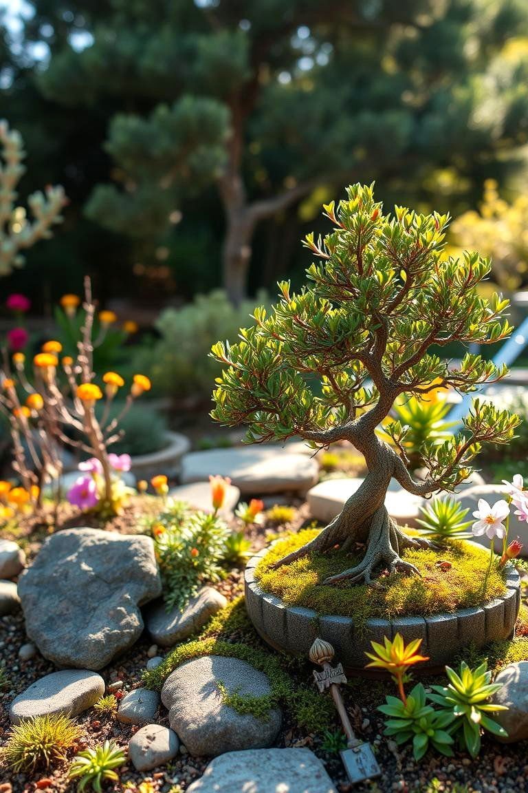 24 Bonsai Garden Ideas to Elevate Your Indoor Greenery 7 Outdoor Bonsai Landscape - 24 Bonsai Garden Ideas