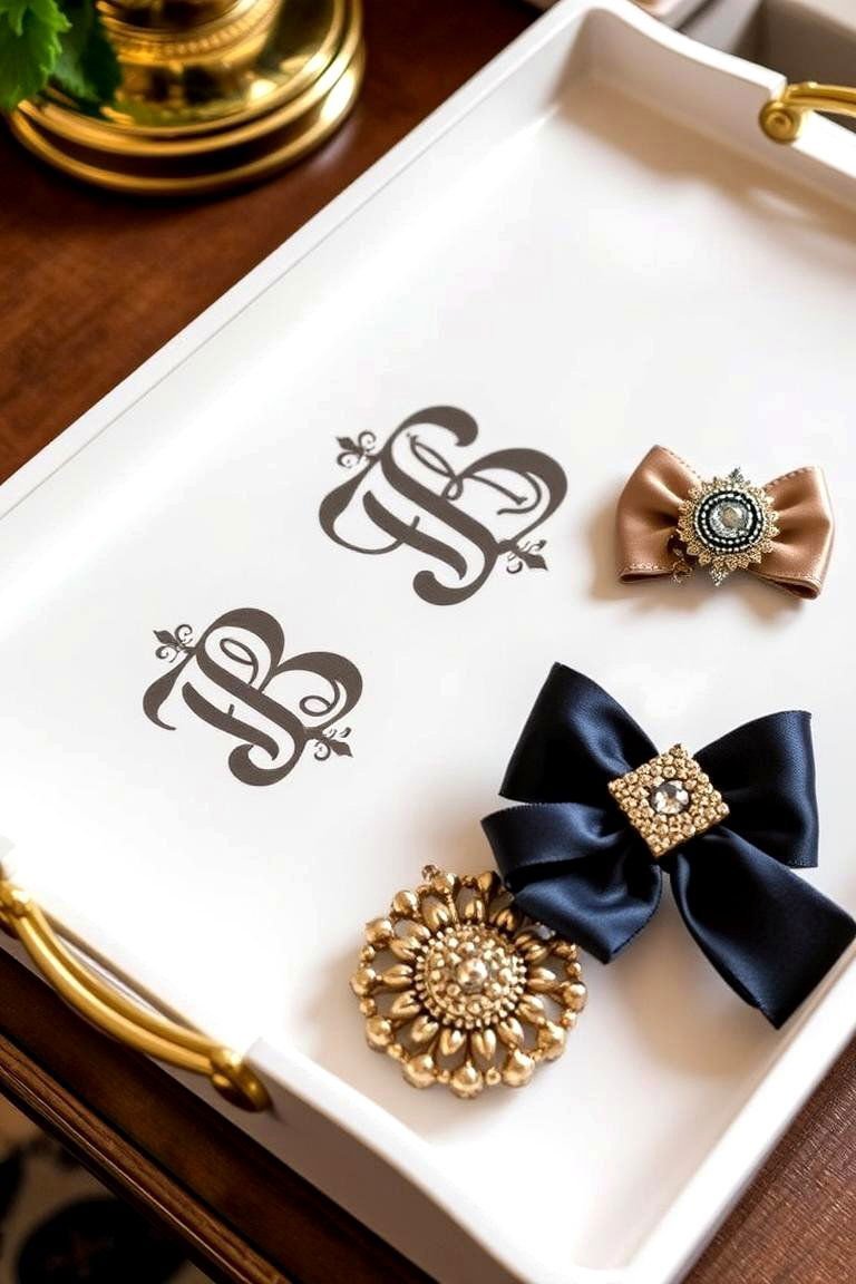 24 Creative Tray Decor Ideas for Stylish Home Organization 19 Personalized Statement Tray - 24 Tray Decor Ideas