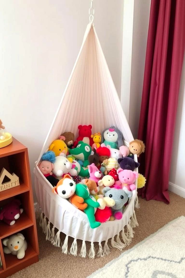 24 Toy Storage Ideas for a Clutter-Free Kids' Room 7 Toy Hammocks for Stuffed Animals - 24 Toy Storage Ideas