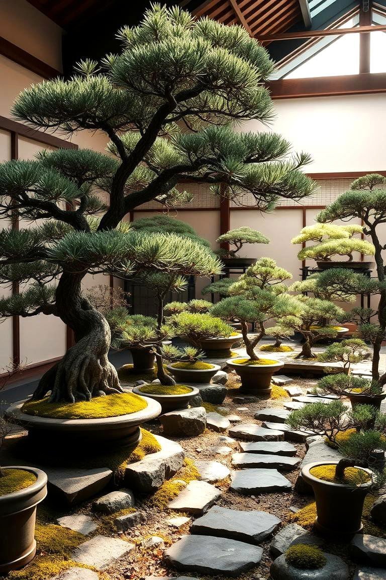 24 Bonsai Garden Ideas to Elevate Your Indoor Greenery 4 Traditional Japanese Bonsai Display - 24 Bonsai Garden Ideas