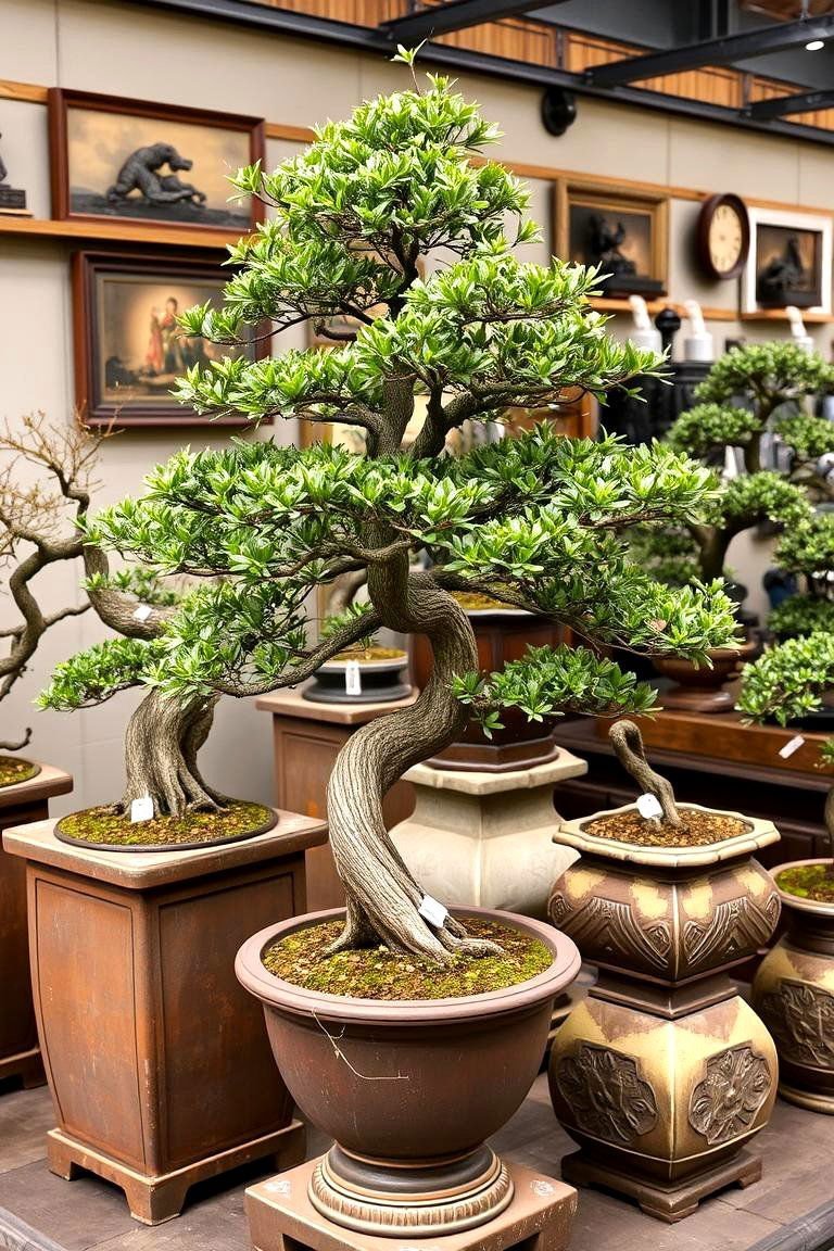 24 Bonsai Garden Ideas to Elevate Your Indoor Greenery 20 Vintage Bonsai Exhibit - 24 Bonsai Garden Ideas